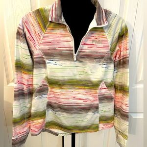 Fila Sport Zip V thumb hole pullover sweatshirt